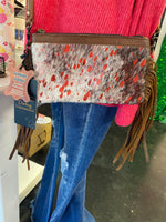 Load image into Gallery viewer, American Darling Red Acid Hair-On-Hide Small Crossbody
