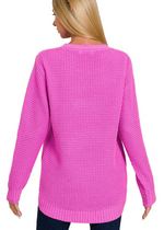 Load image into Gallery viewer, Round Neck Waffle Sweater
