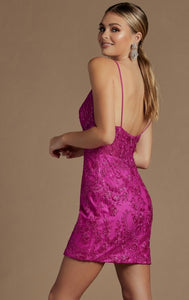Fitted Lace & Sequin Homecoming