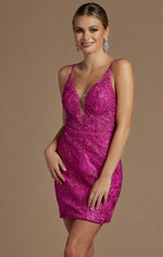 Load image into Gallery viewer, Fitted Lace &amp; Sequin Homecoming
