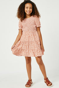 Coral Tiered Dress